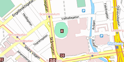 Stadtplan Scandinavium Göteborg