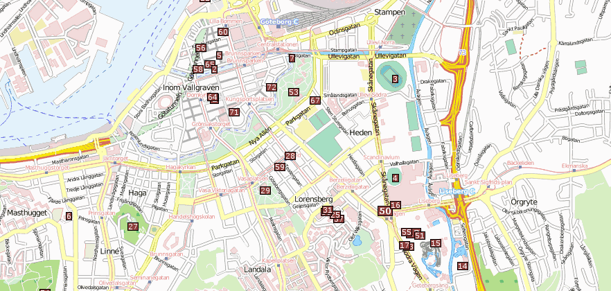 Göteborg Reiseführer mit Sehenswürdigkeiten in Göteborg direkt per Landkarte